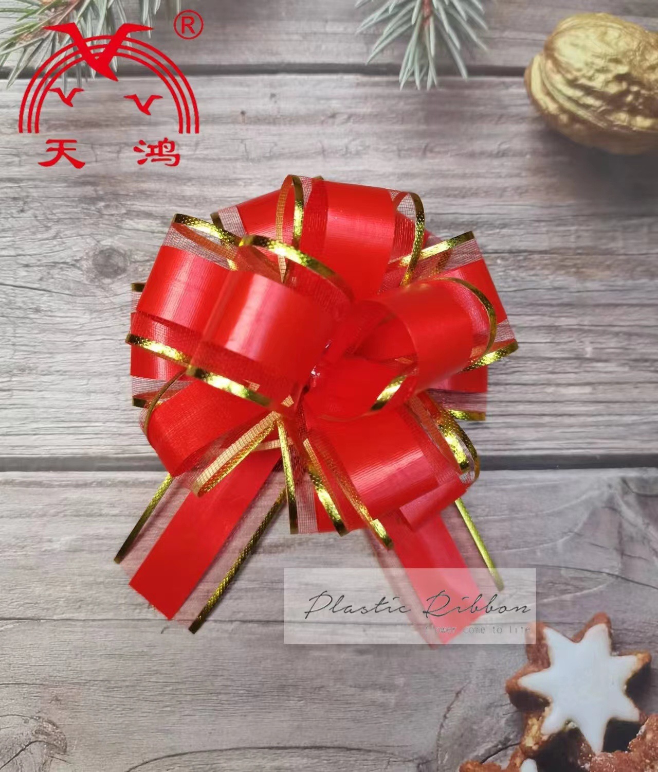 油墨贴金边大红