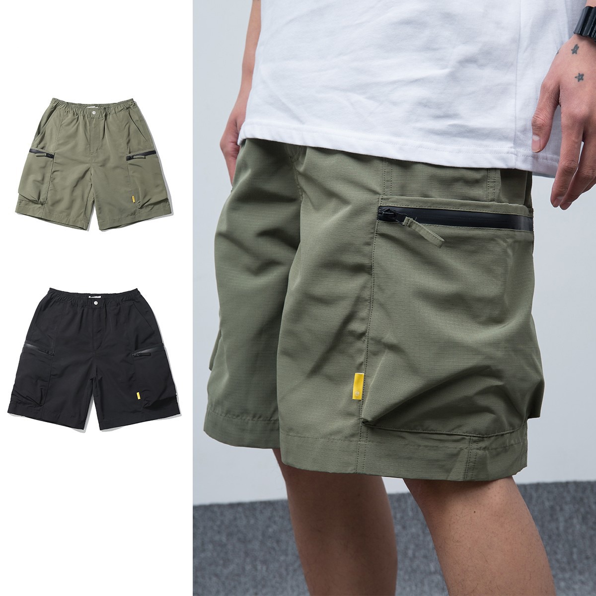 Summer Japanese Retro Large Pocket Cargo Shorts Men's Loose Trendy 2022 Casual Versatile Outdoor Knee-Length Shorts