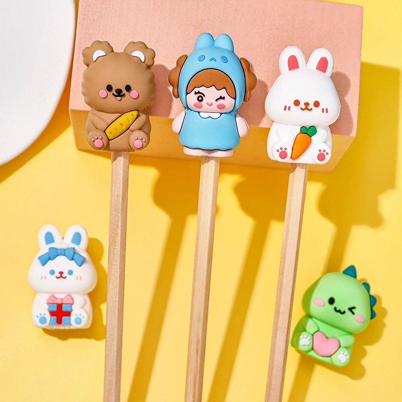 Cartoon doll, high quality silicone sharpener for students