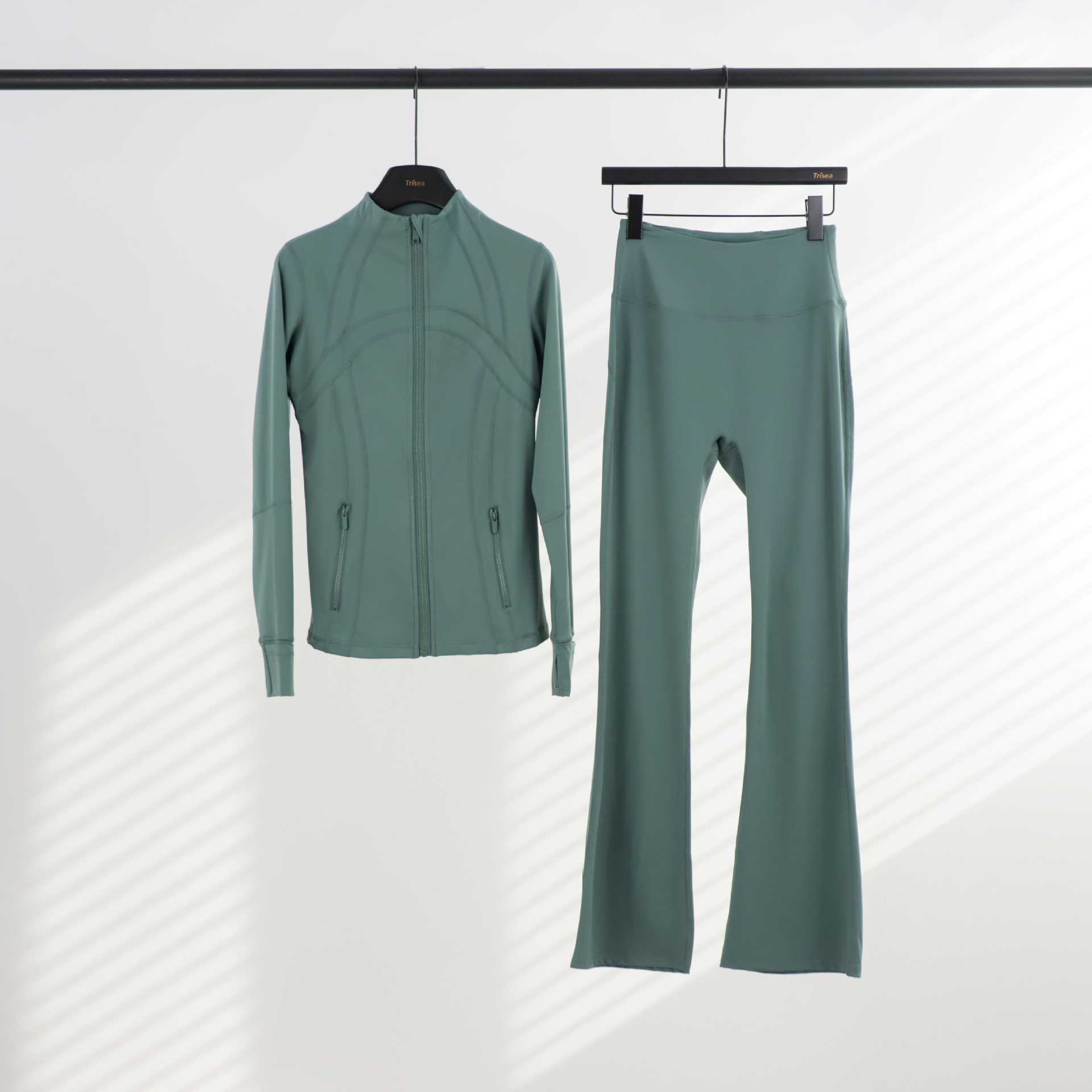 LULU chaqueta de cuello de喇叭 con cremallera, chaqueta de cuerpo, chaqueta de yoga elástica, mujer