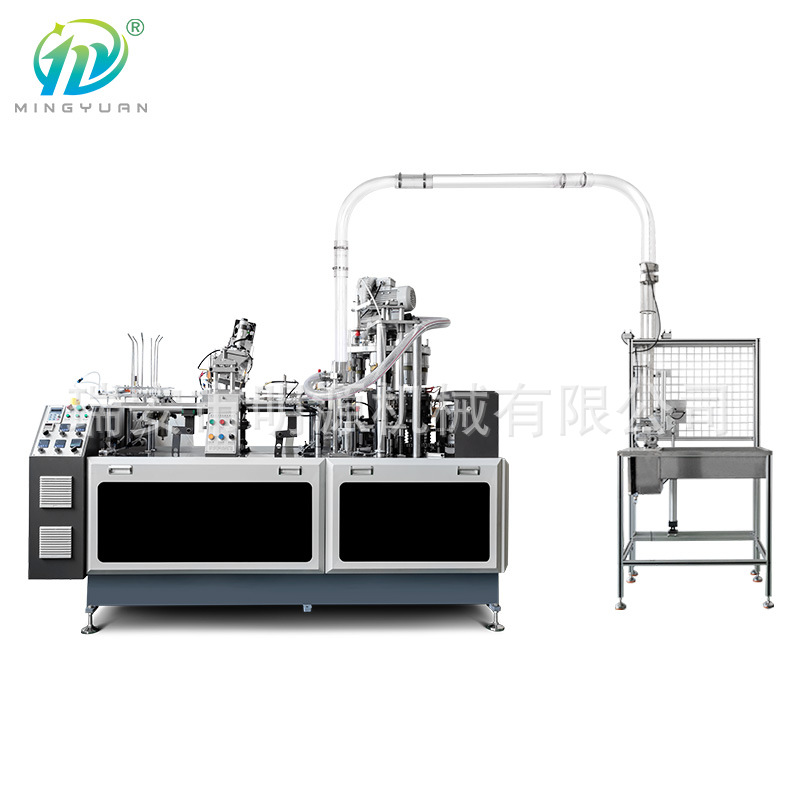 Máquina de taza de papel ultrasónica automática Máquina de taza de papel desechable Máquina de taza de papel recubierta de PE simple y doble opcional Venta directa de fábrica