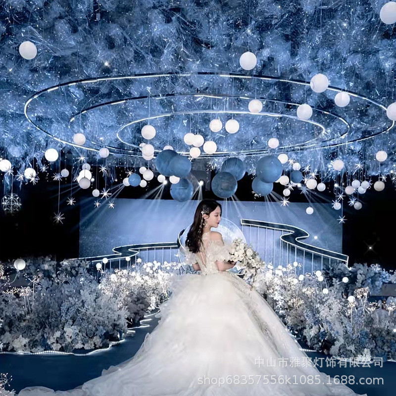 Accesorios de bodas leche blanca bola burbuja lámpara de la boda sala de bodas bola de la lámpara de la boda Zhongshan lámpara de decoración de la boda al por mayor image 2