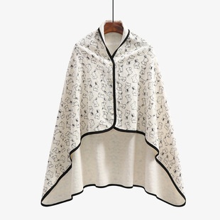 Happy Moon Air Cotton Pocket Winter Warm Confinement Pregnant Women Postpartum Feeding Shawl Warm Cold-proof Shoulder Neck