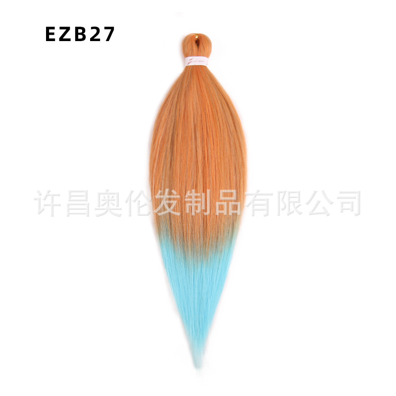 EZ peluca floja suave de fibra química africana 26 pulgadas 90 gramos de PVC bicolor ignífugo seda de baja temperatura gran trenza