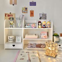桌面置物架儿童书架学生宿舍桌上放书多层台面置物架可移动收纳架