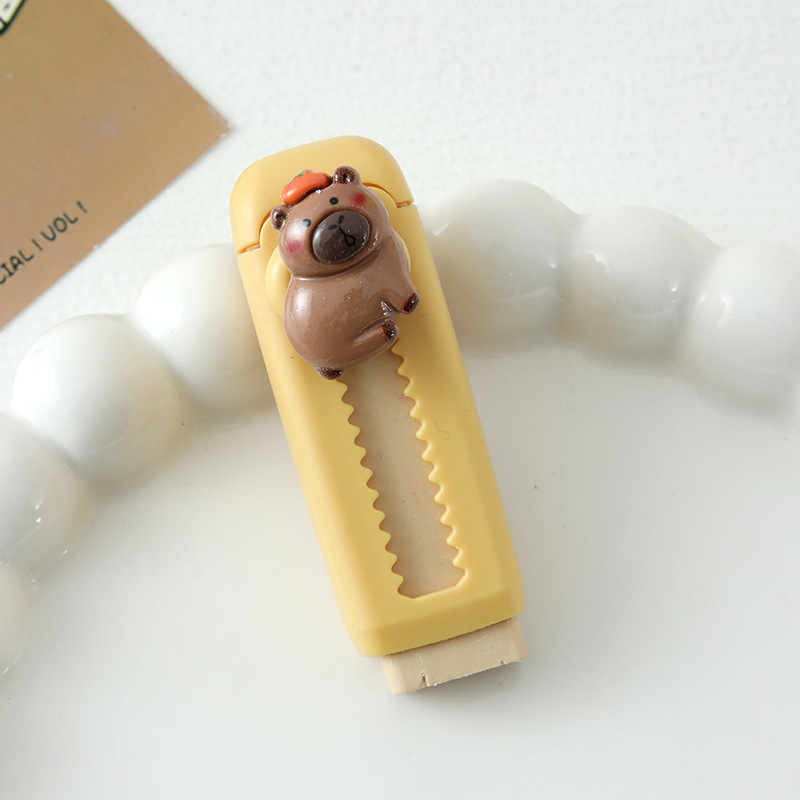 Capibara Land Pull Rubber Creatividad Estudiante Examen de Dibujo Limpieza Limpieza Eraser