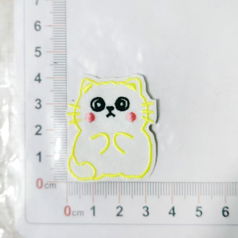 Animal dibujos animados bordado bordado pegatinas de tela pegatinas de espalda pegatinas de bordado de computadora pegatinas de ropa bolsas pegatinas de agujeros pegatinas de parche sello de tela decoración
