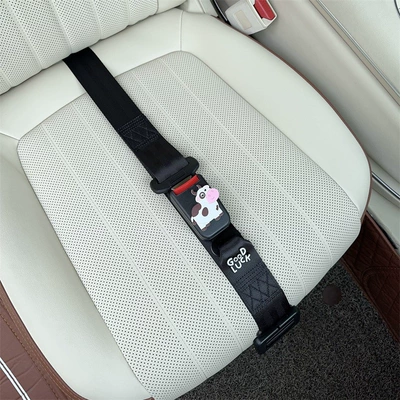 Belt for Pregnant Women to Prevent: Car seat belt - three-point-anti-strangle-safety-belt-black-ugly-cow