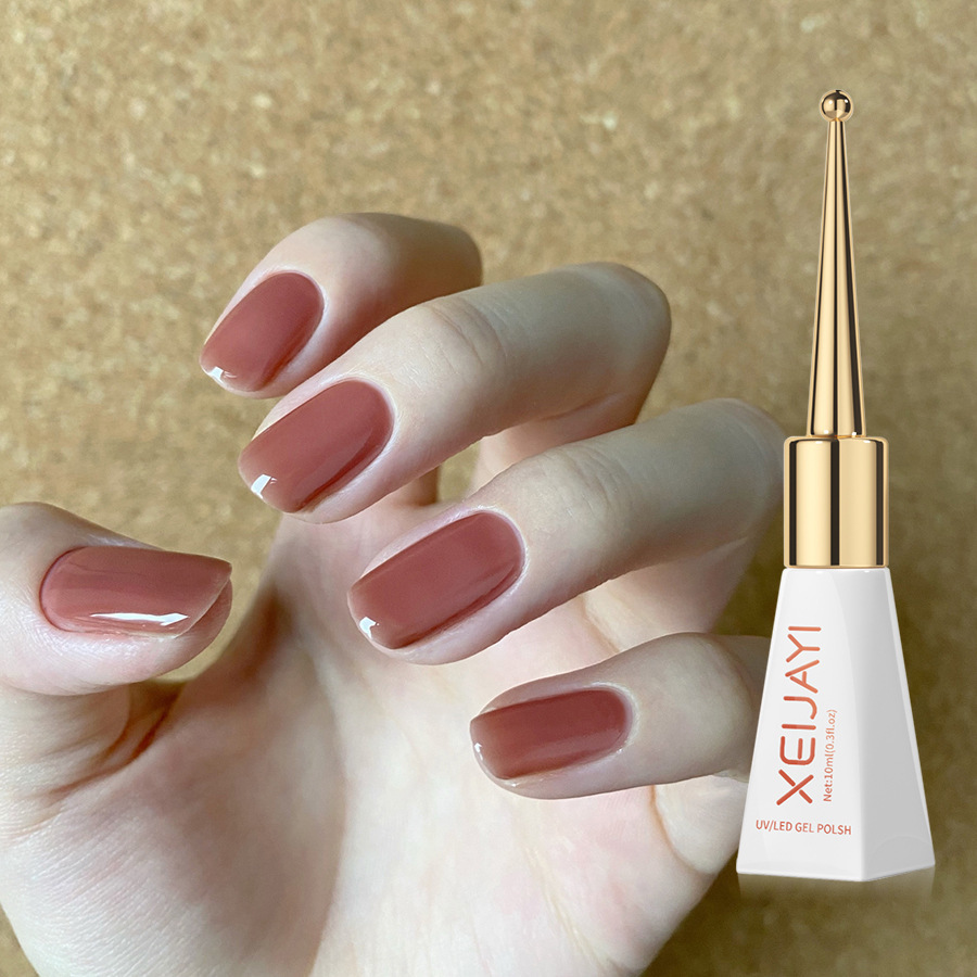 Ice transparent nude nail polish glue suit 2023 New blush jelly ice transparent nude nail beauty shop dedicated