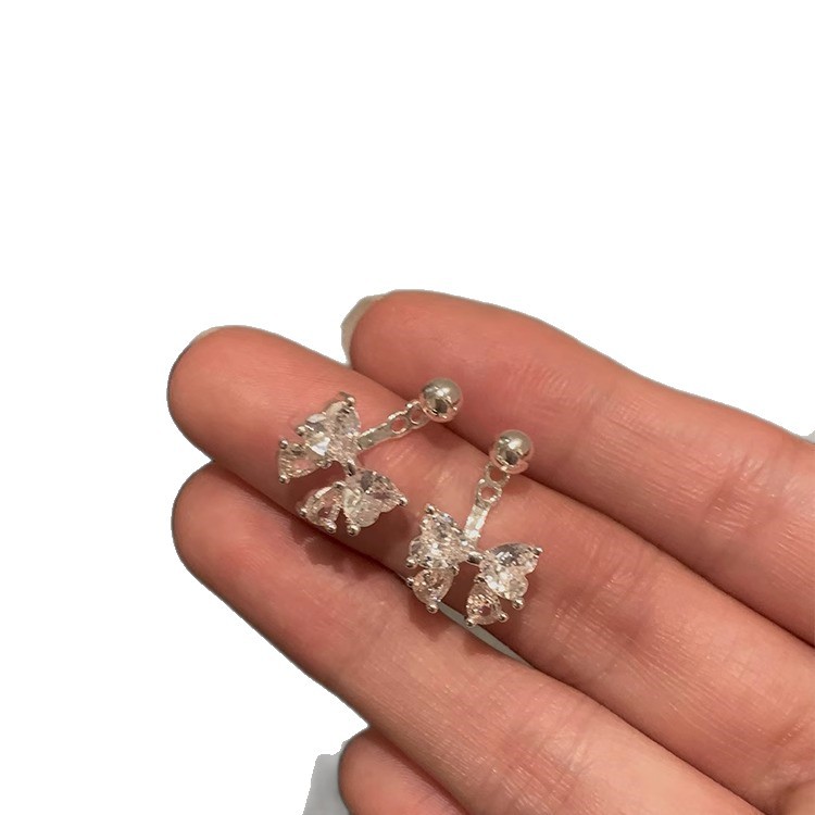 Cute fashionable small design earrings with bow