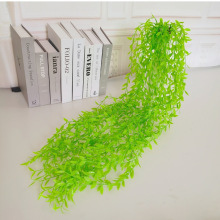 仿真植物绿色垂柳壁挂柳叶缠绕装饰塑料假绿植5叉过江龙藤条跨境