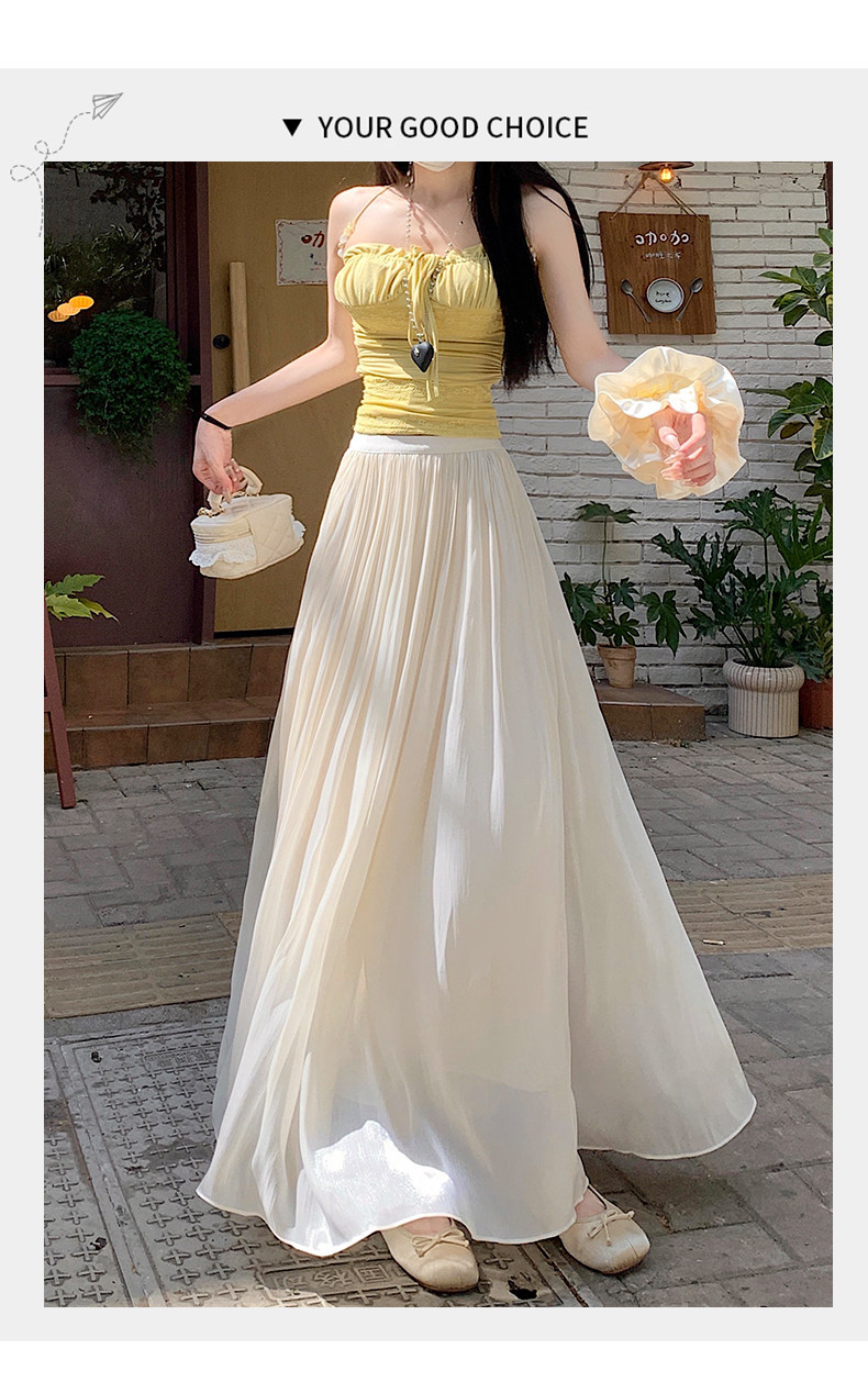 Váy lụa mỏng kiểu Pháp dáng chữ A cao cấp — màu đen chi tiết 23