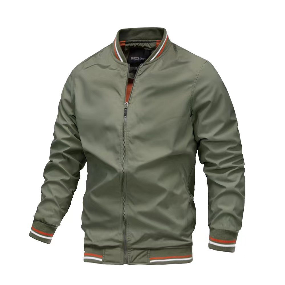 boy Jacket Trendy Autumn Winter New European American Casual Coat Fashion Trend Outerwear Men's Thin Wholesale Stylish_viptrois.com