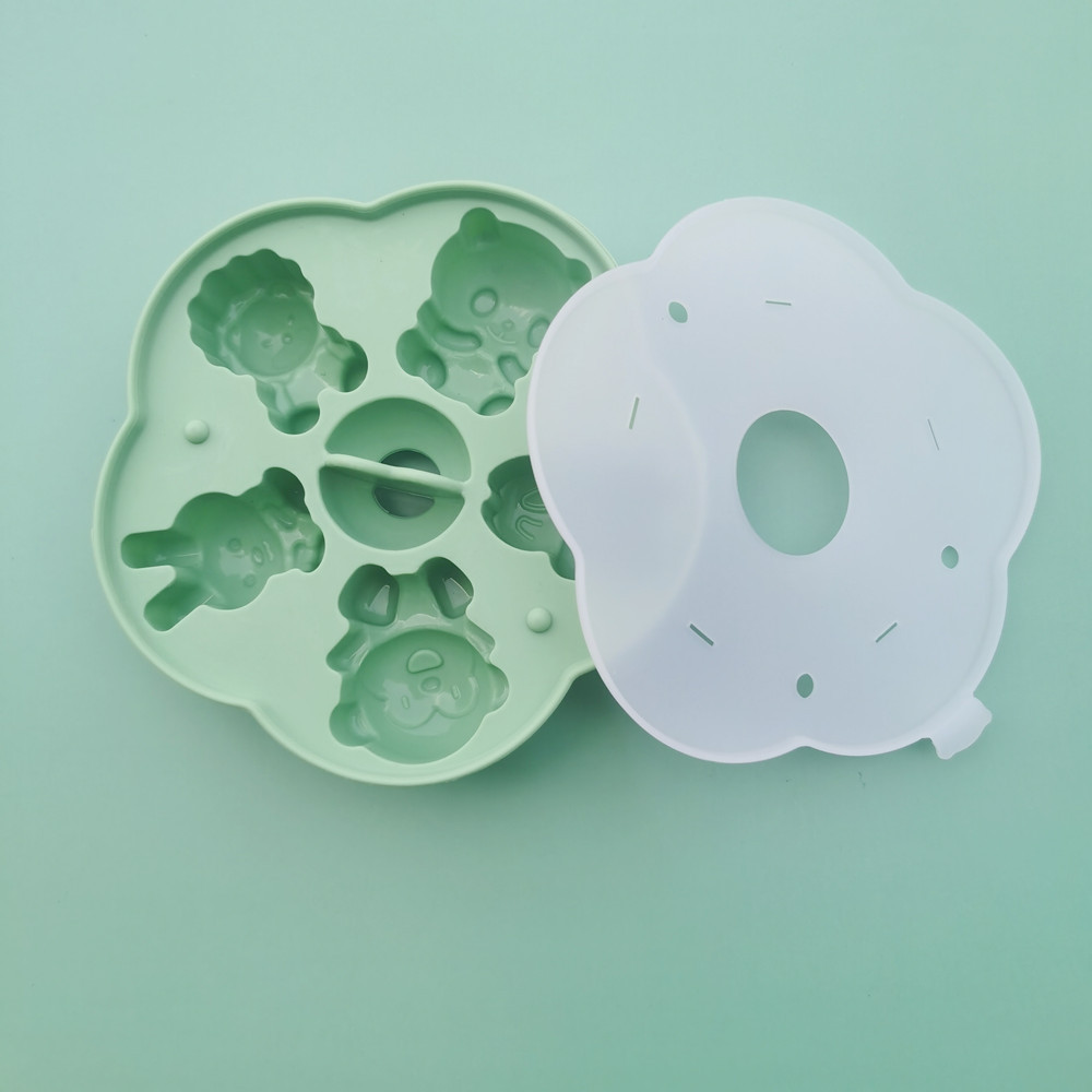 Factory in stock silicone cake mold steamed rice cake mold cartoon hair cake mold steamed stick baby food supplement mold