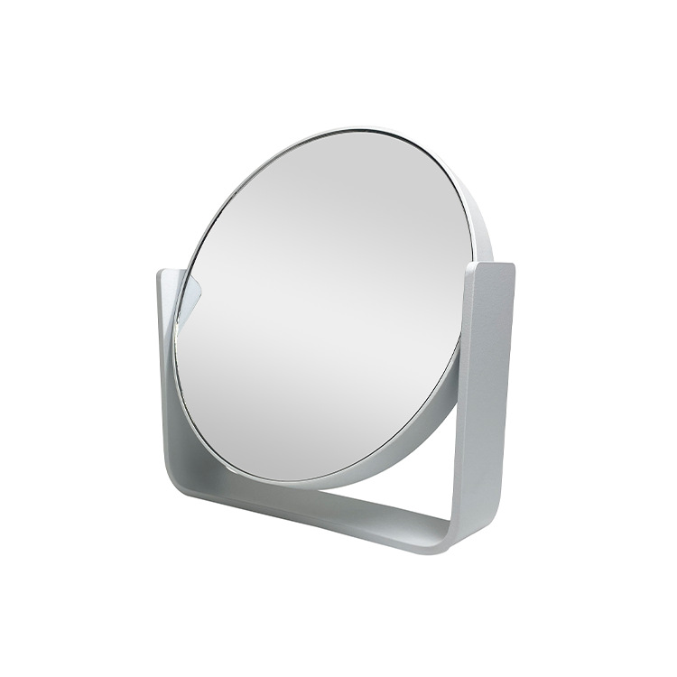 Espejo de escritorio de doble cara de metal giratorio pequeño espejo de escritorio portátil tocador espejo cosmético simple belleza lupa