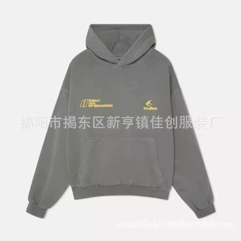 2024 новый американский уличный стирка с принтом в стиле Харадзюку повседневный с капюшоном свитер для мужчин и женщин