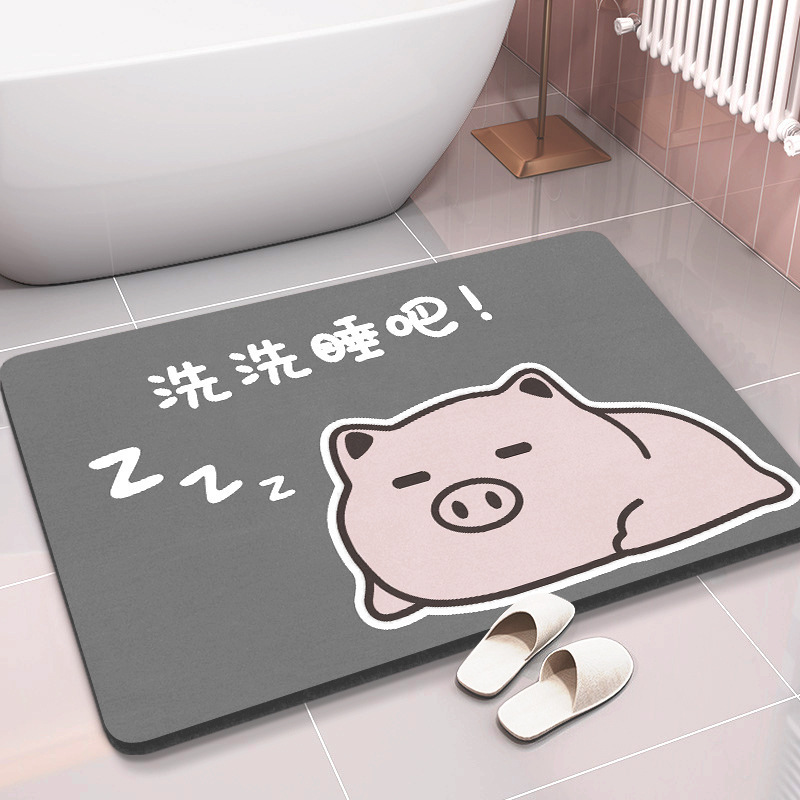 珪藻泥吸収性ソフトフロアマット浴室速乾性浴室ドアマット滑り止め浴室トイレ敷物|undefined