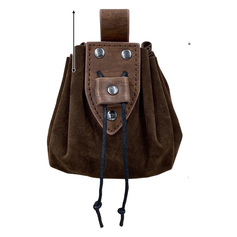Cross-Border Multi-Platform Hot-Selling Viking Style Medieval Leather Buckle Pouch Can Be Hung with a Belt Coin Purse Retro Waist Bag