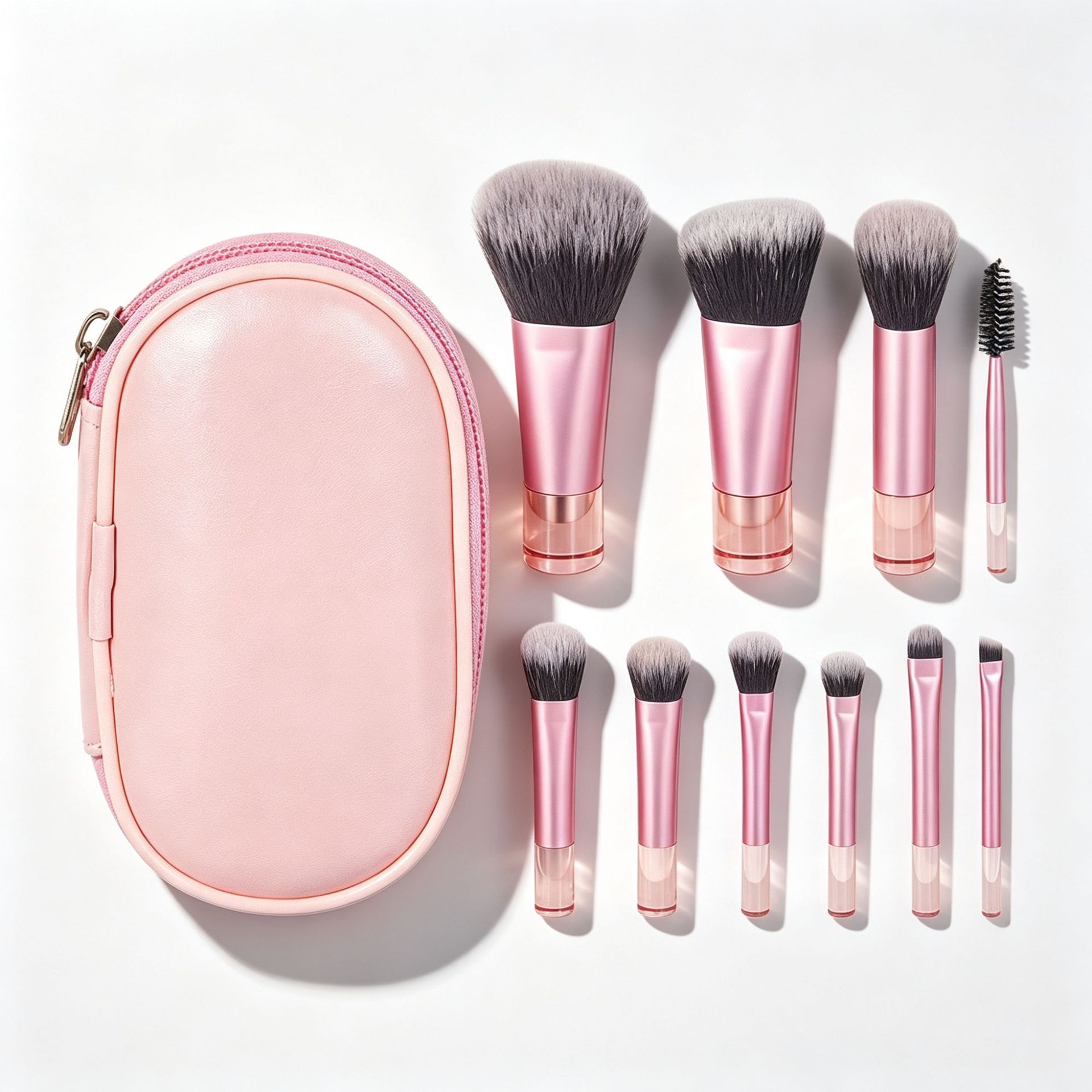 10 Mini Makeup Brushes, 10 Makeup Brushes with Short Handles, Multi-Color Set, Cross-Border, Dropshipping, Direct from Factory
