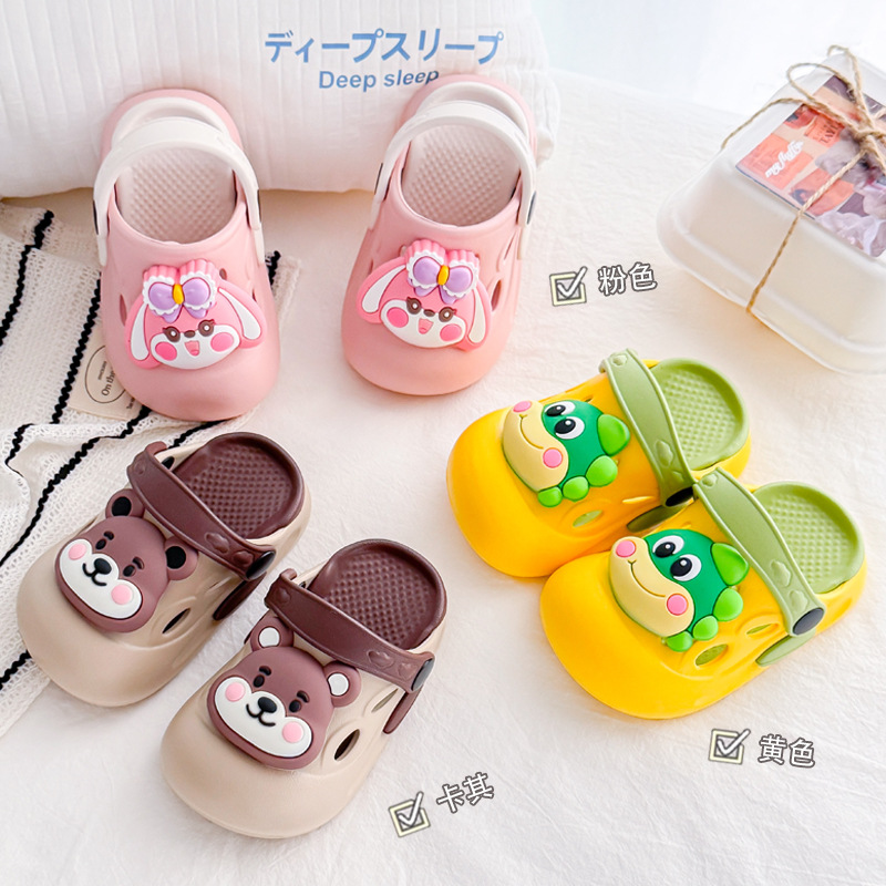 Eva New Summer Kidsren's Slippers Girls Cartoon Beach Clogs Girls Soft-Soled Non-Slip Clogs for Outer Wear