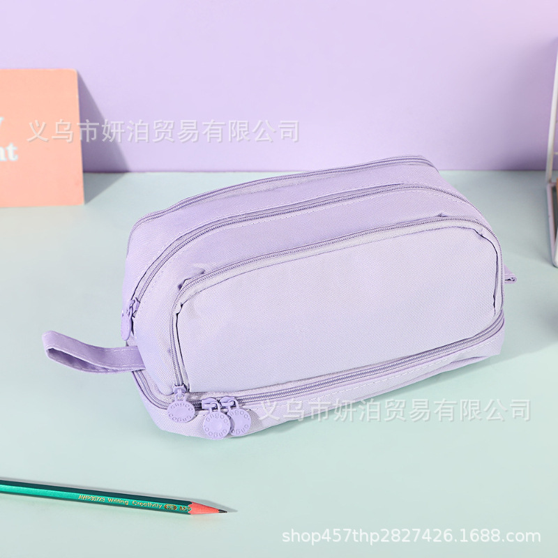 옥스포드 천 4절 펜 케이스 [보라색]