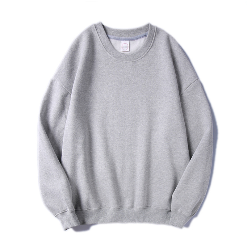 Comercio exterior al por mayor en stock más tamaño 200kg hermana gorda suelta cuello redondo coreano color sólido hombres y mujeres pareja suéter ins moda