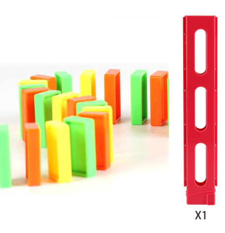 100 штук Домино + ящик для хранения карт {случайный цвет, без небольшого поезда}