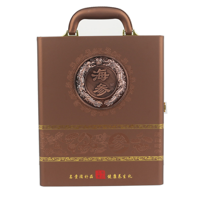 Bolsa de mano, caja de pepinos de mar, caja de regalo, caja vacía, una caja de pepinos de mar, caja de cuero marrón, gran pared, caja interior gruesa