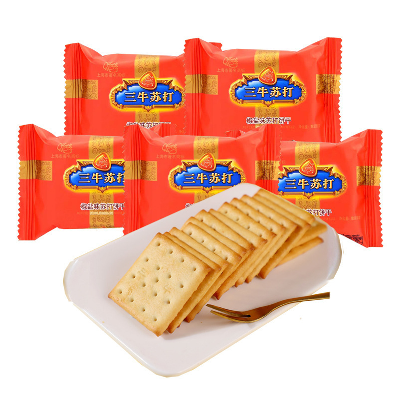 上海三牛椒盐味苏打饼干500g散装独立小包孕妇代早餐食品咸味苏打