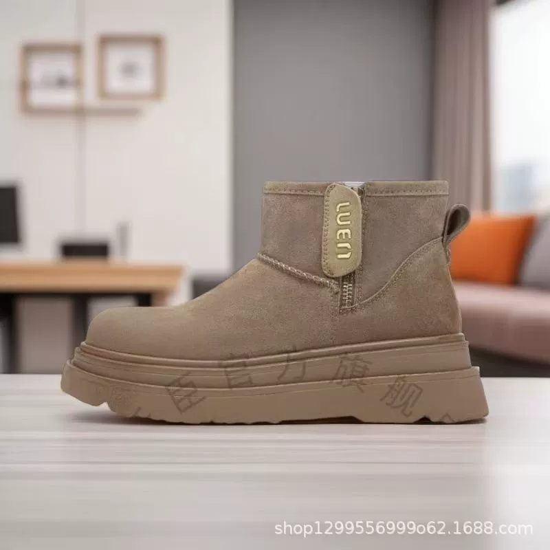 Winter low platform boots, warm low ankle boots, platform sole, sizes 35–40
