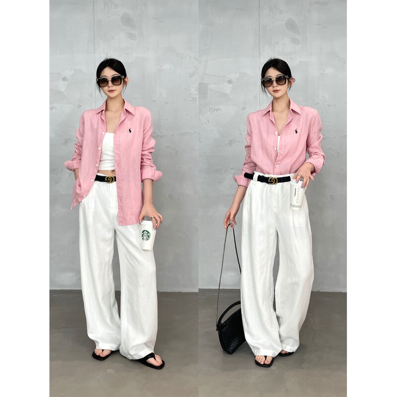 Zhiyu Multi-Color Embroidered Linen Shirt with Old Money Style, Versatile and Stylish, Sun-Protective Long-Sleeve T-Shirt for Women in Summer