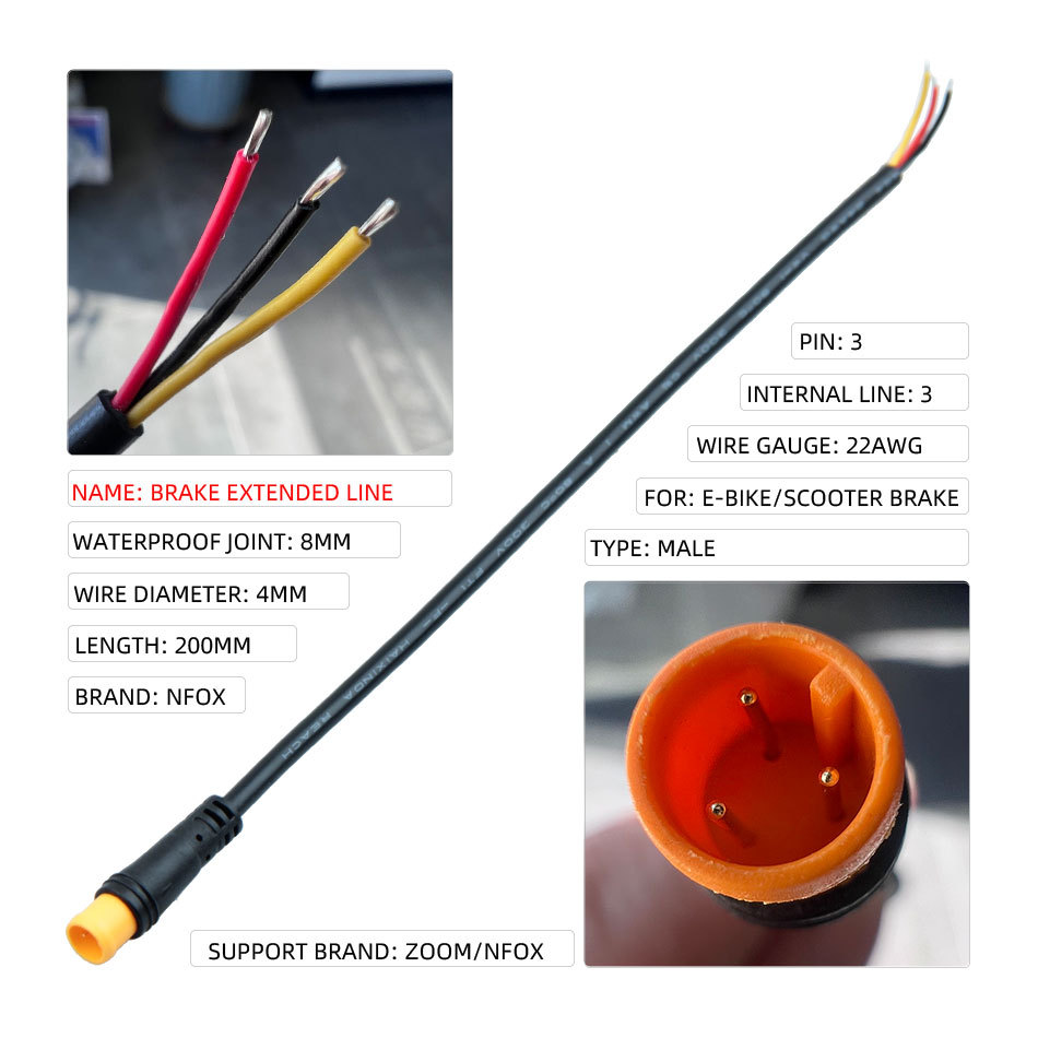 Línea de extensión de cable roto NFOX a línea de secuencia cabeza masculina cabeza femenina resorte seco sentido magnético línea de señal 2 pin 3PIN4 pin 5 pin 6 pin