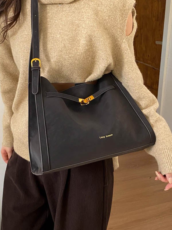 Temperamento de moda de color sólido ocio retro ventas calientes nuevas bolsas de mano de mujer de gran capacidad de viaje de hombro bolsas de tendencia