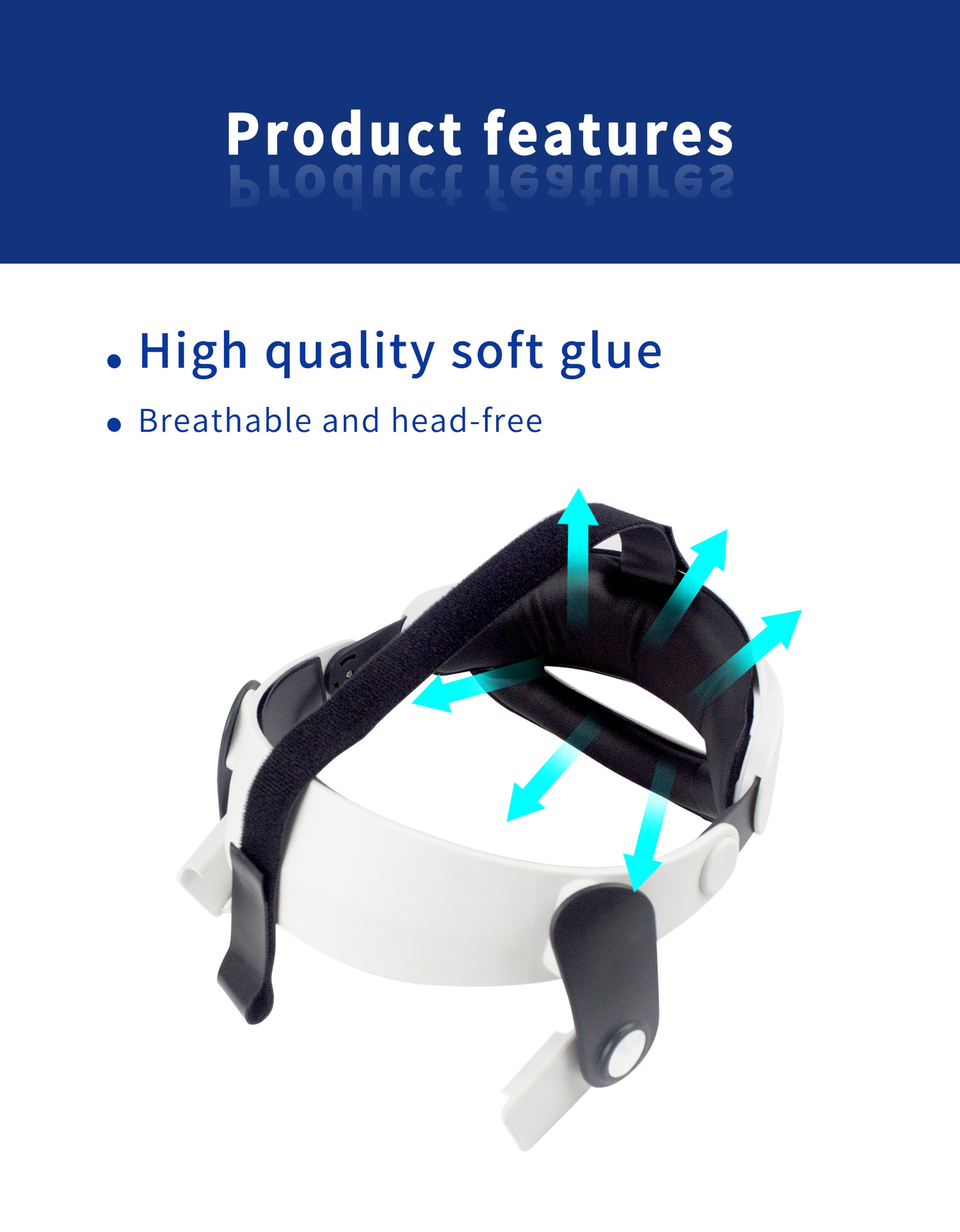 El nuevo casco Oculus Quest 2/Quest 3/3S elite se puede reemplazar y ajustar en longitud sin necesidad de cargar.