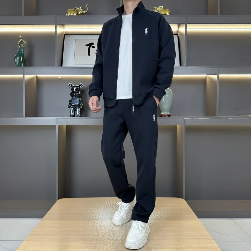 秋季新款潮流时尚运动舒适裤子休闲立领外套轻奢简约两件套套装|undefined
