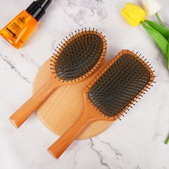 廠家批發尼龍櫸木頭皮按摩氣墊梳護髮順發梳子高彈力大板氣囊梳子