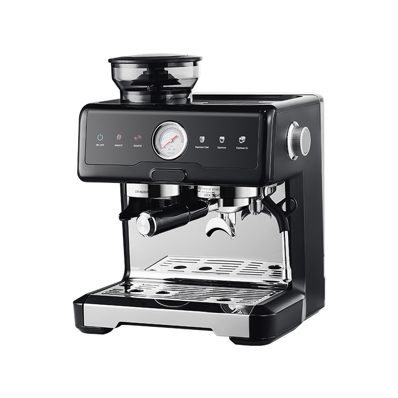 Máquina de café transfronteriza concentrado italiano de alta presión de vapor de doble horno de grasa molino integral frío y calor doble extracción de pantalla de color máquina de café