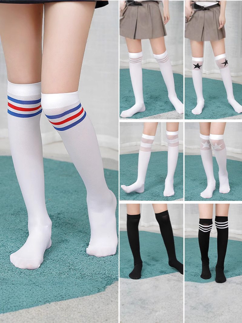 Summer thin children's knee socks for students
