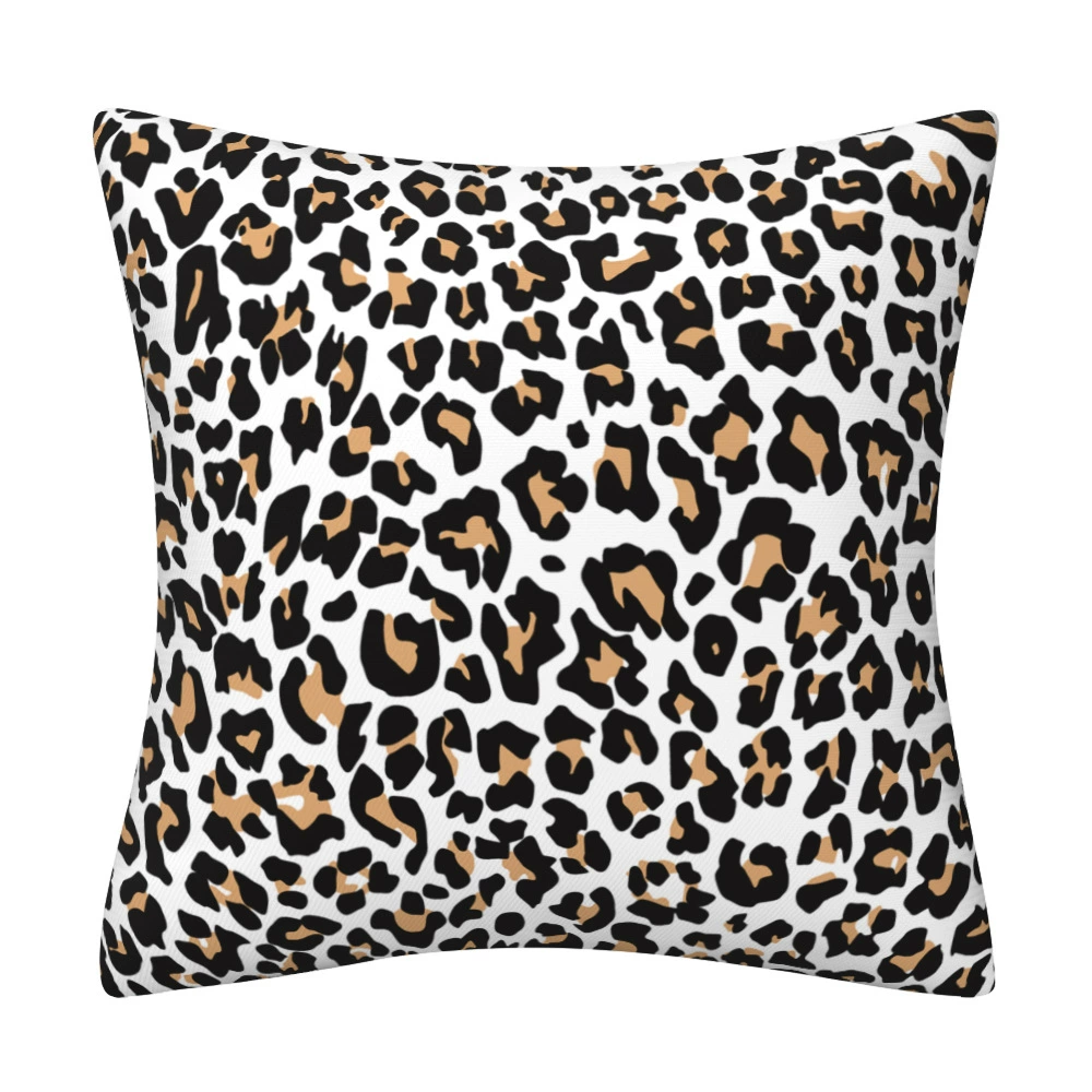 Abstract leopard pattern short plush pillow sleeve home decoration pillow sleeve living room sofa back pillow pillow cushion cover