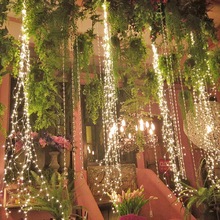 Solar copper wire lights waterfall lights led copper wire li