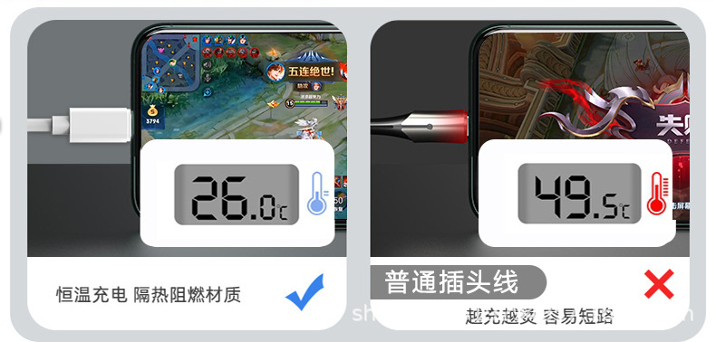 1 to 3 Fast Charging Data Cable 3-in-1 Compatible with Type-C/Micro/Apple Lightning Charging Cable