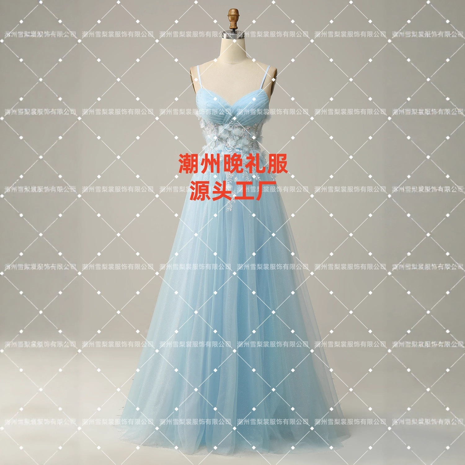 2025 European and American Foreign Trade Independent Platform Cross-Border Amazon Evening Dress Spaghetti Strap Style Prom Dress Long Party Evening Gown