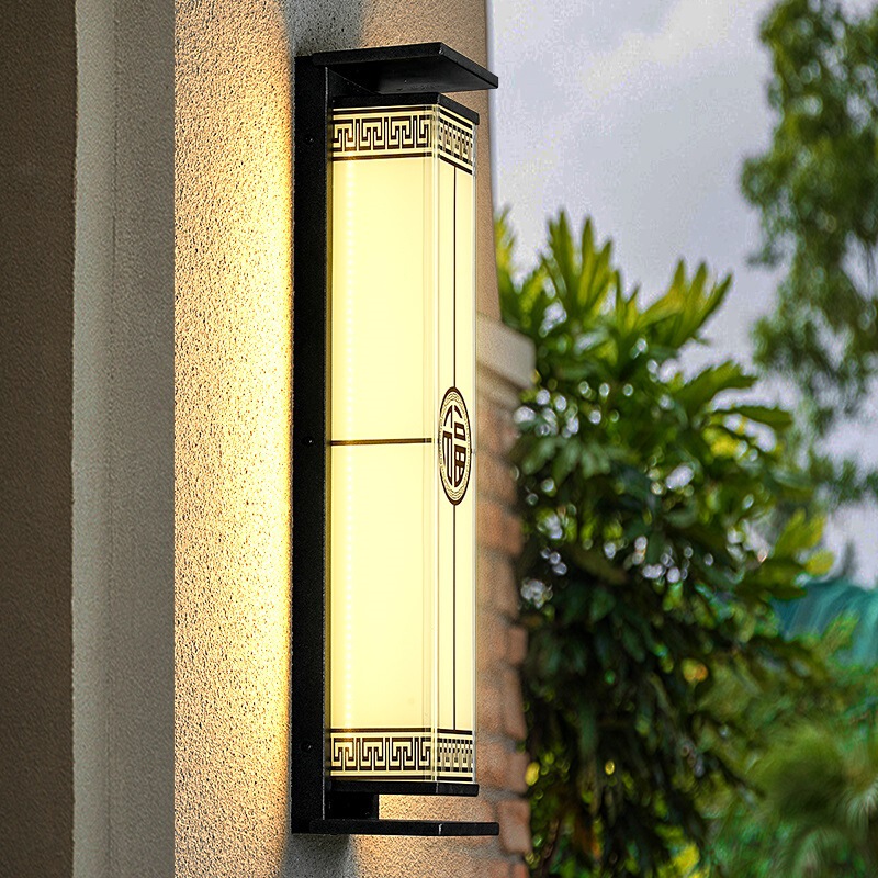 Outdoor Waterproof Solar Wall Lamp Villa Side Door Pillar Exterior Wall Courtyard Simple Outdoor Electric Wall Lamp