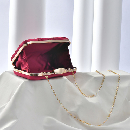 European and American dinner bag pleated clutch bag elegant cheongsam bag dinner party party dress bag retro banquet bag