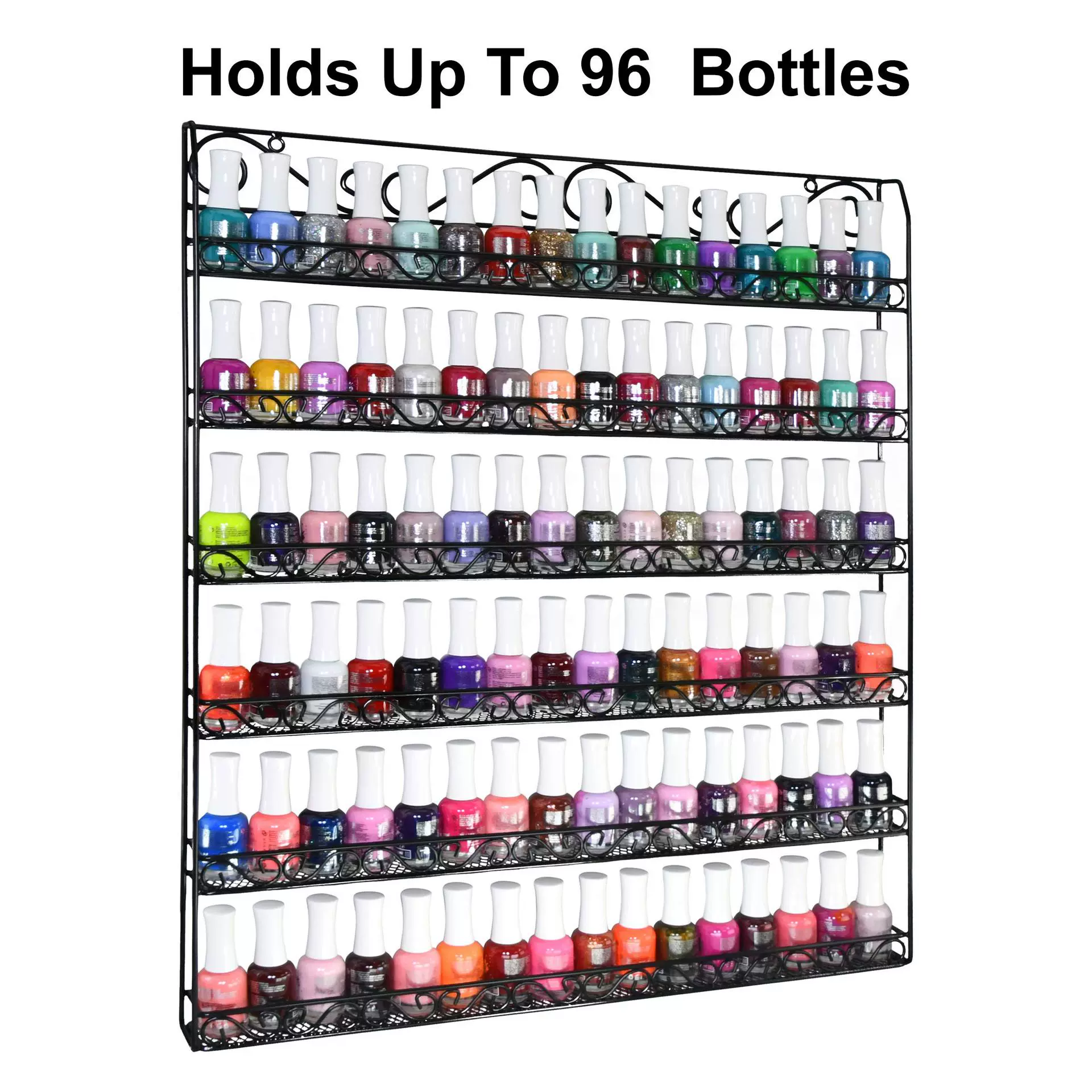 Nail polish, metal cosmetic stand for manicure, cosmetics, storage system