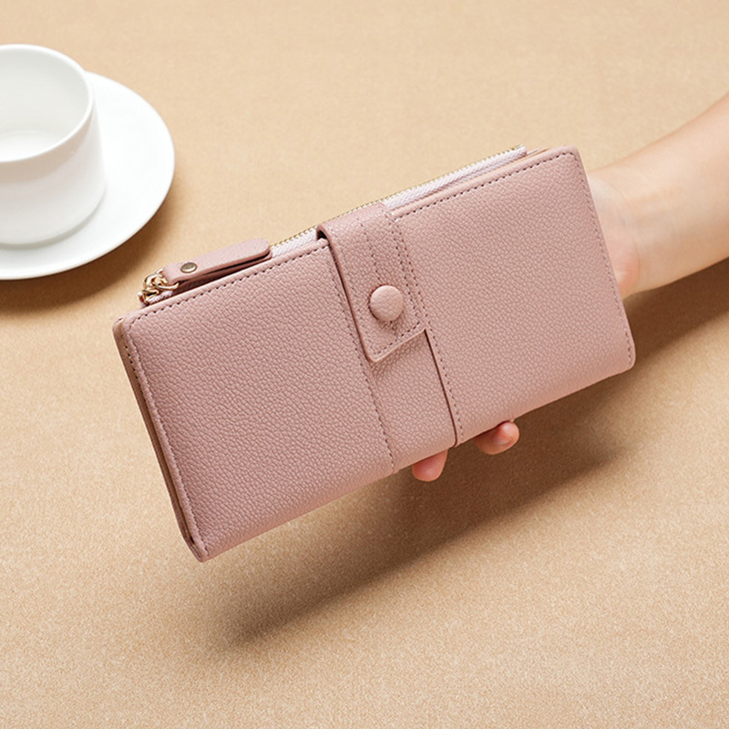 Women's Wallet High-End Bag Spring Style Korean Version Zipper Clasp Multi-Function Card Slot Foldable Hand Held Pocketbook
