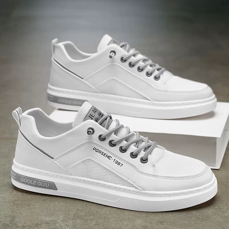 Новая весенняя и летняя мужская обувь с полой сеткой дышащая доска обувь дикая модная студенческая маленькая белая обувь легкая повседневная приливная обувь