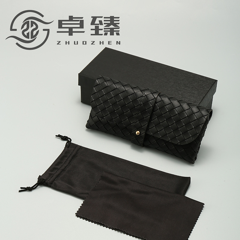 Black woven glasses