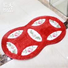 铜钱长毛吸水地垫 家用进门厨房地毯 批发浴室门口脚垫
