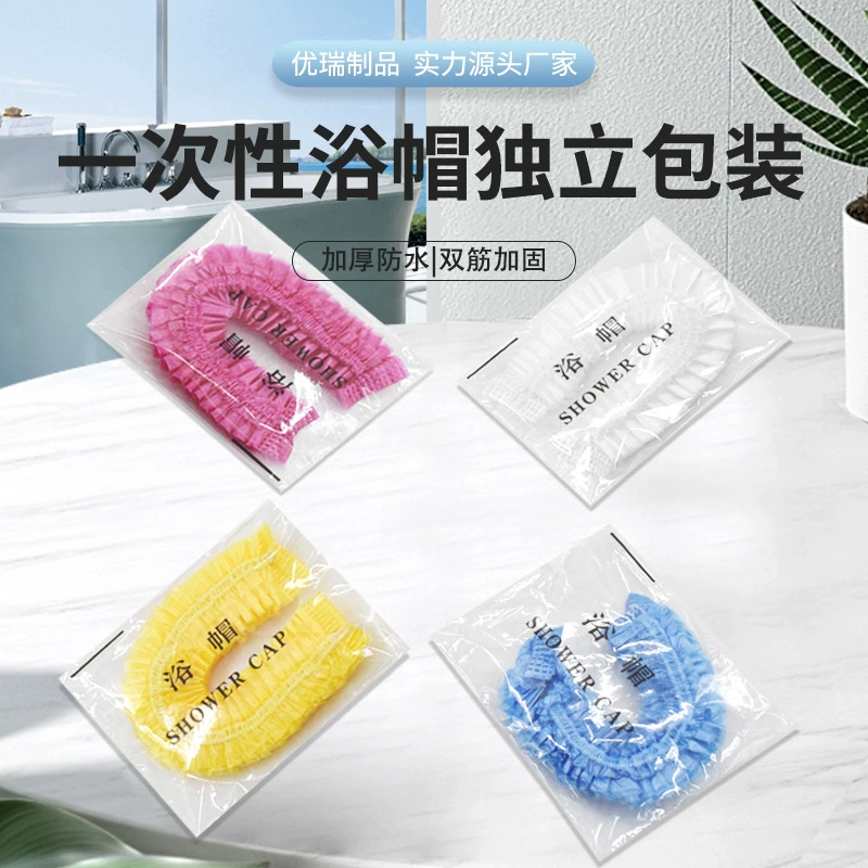 Оптовая продажа от производителя, гостиничная шапочка для душа B & B, пылезащитная и водонепроницаемая шапочка для душа, в наличии, одноразовая шапочка для душа для сауны
